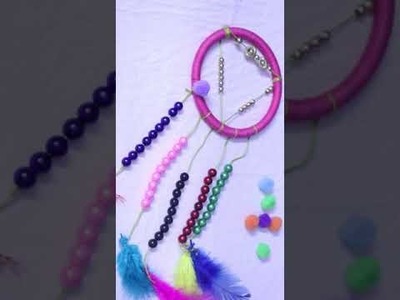 DIY Dream Catcher Wall Hanging. Traditional Handcrafted Feather Style For Room Decor #shorts