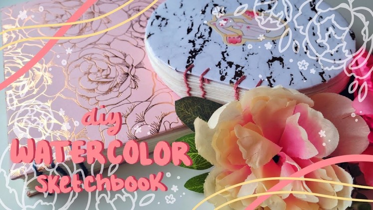 ﾐ☆ DIY Watercolor Sketchbooks | Single Page Binding