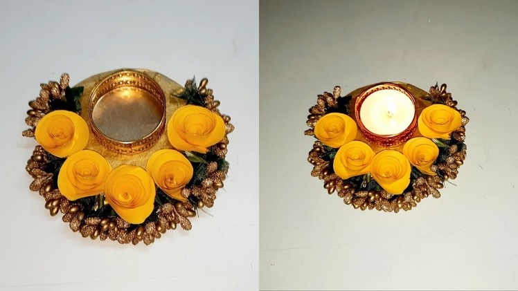 Diya Stand Making at Home | Diwali Decoration Ideas | Diya Craft Ideas | DIY