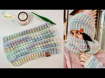 Easy Crochet Cowl | Crochet Neck warmer | Bubblewrap Cowl