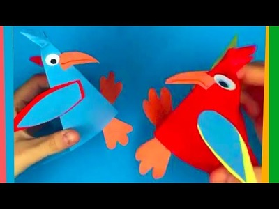 Easy Paper Parrot Craft #Shorts