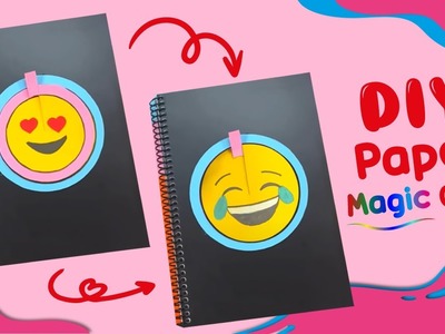 Emoji Paper Magic Card - DIY SUPER CUTE SCHOOL SUPPLIES - EASY BACK TO SCHOOL HACKS