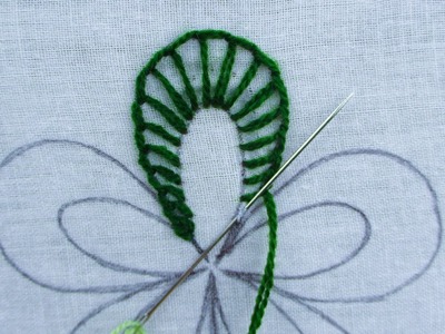 Hand Embroidery Fancy Flower Amazing Buttonhole Stitch Design with Easy Sewing Tutorial