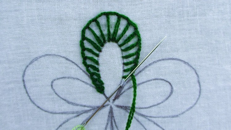 Hand Embroidery Fancy Flower Amazing Buttonhole Stitch Design with Easy Sewing Tutorial