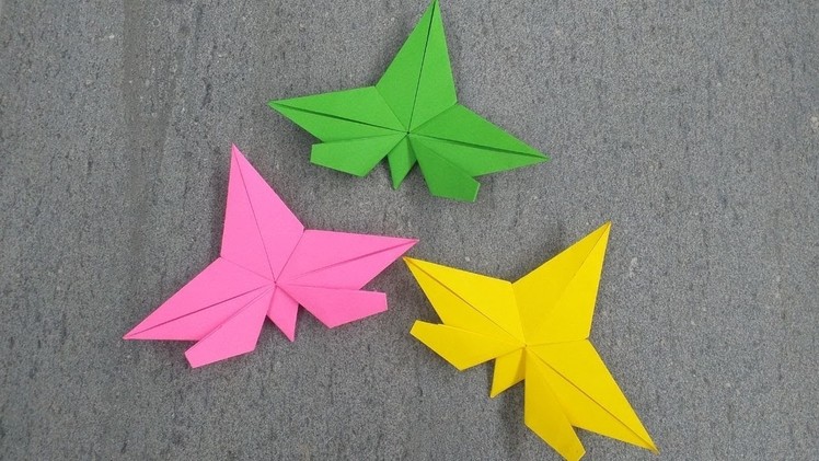 How to easily make autumn maple leaf origami || easy origami maple leaf