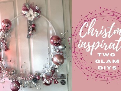 HULA HOOP CHRISTMAS WREATH DIY and GLAM CANDLE HOLDER DIY | Heidi Sonboul DIY Challenge