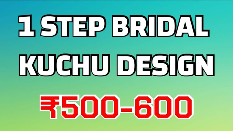 Ring beads 1 STEP BRIDAL kuchu design for beginners. New GRAND LOOK very easy kuchu design. Elegant.