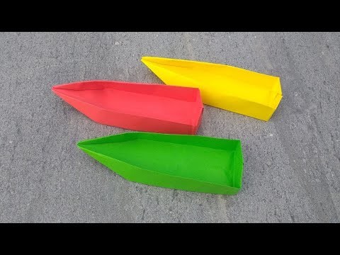 Tutorial how to make a canoe to cross the river || easy origami canoe