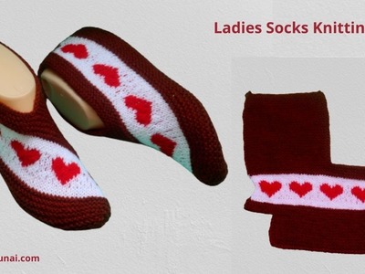 Very easy Ladies booties knitting design | ladies socks knitting in Hindi.