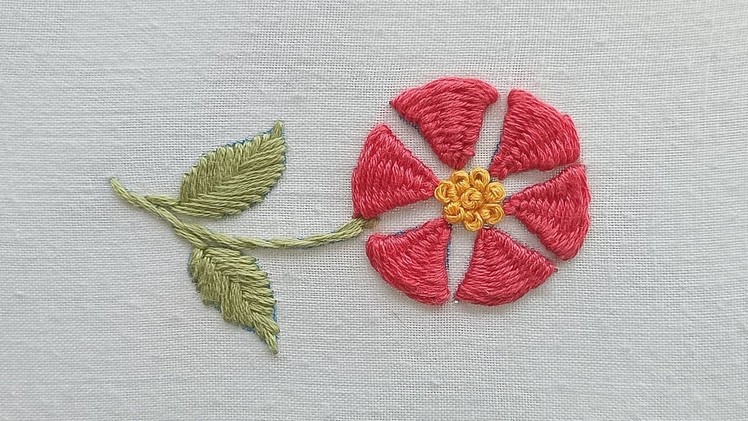 Very Simple And Beautiful Flower Hand Embroidery#shorts #handembroidery #easy hand embroidery ????????