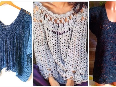 Very very latest collection of crochet blouse design