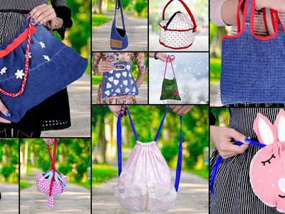 10 Amazing Jeans Purse Bag  Making || Best Out of Waste Recycle Old Clothe ! DIY Craft