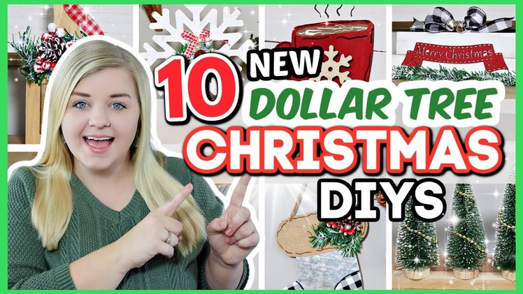 10 *NEW* DOLLAR TREE CHRISTMAS CRAFT IDEAS! | DOLLAR TREE DIYS 2021 | Krafts by Katelyn