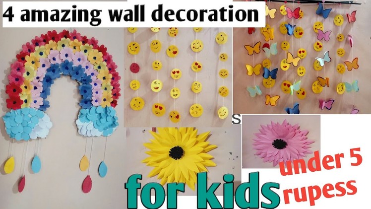 4 Decorating kids Room At Home.Kids Room decor.room decoration ideas.Paper craft