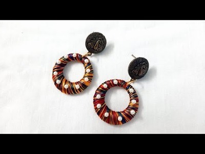 Chandbali Silk Thread Earrings | Easy Jewellery making | DIY