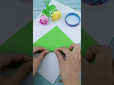 Coloured paper handband. bracelet ???????????? ||#satisfyingvideo #shorts #origamicraft