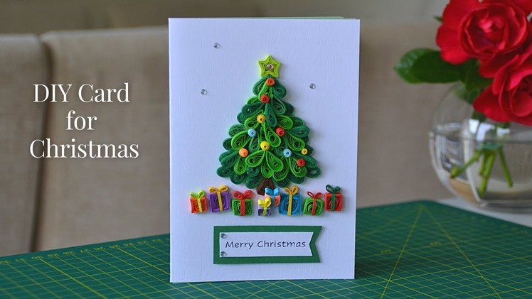 DIY Christmas Card | 3D Quilling Christmas Tree ???? | Step by Step Tutorial