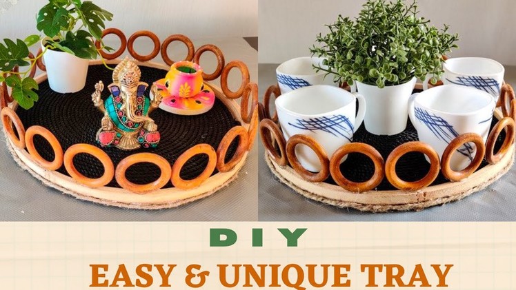 DIY Tray for Kitchen and Home décor | How to make Tray with Jute rope & Cardboard | DIY trays
