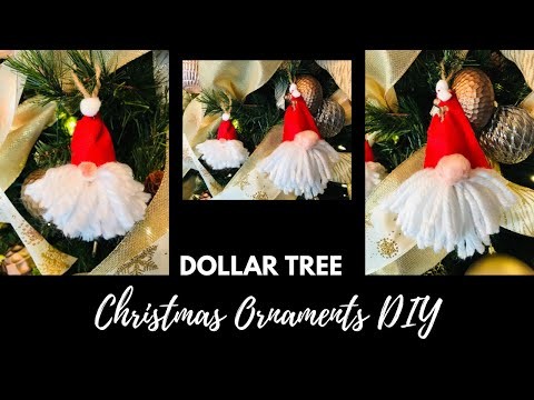 EASY AND INEXPENSIVE CHRISTMAS GNOME & SANTA ORNAMENTS DIY DOLLAR TREE CRAFTS ????