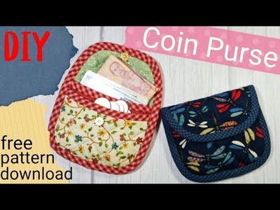 EP 53  DIY : Coin Purse | Free Download Pattern | Gift bag idea