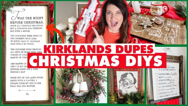 High-End Modern Farmhouse Christmas Decor DIYS for 2021 ???? Kirkland's Dupes with Dollar Tree Items!