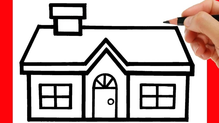 HOW TO DRAW A HOUSE EASY - DRAWING AND COLORING A HOUSE EASY STEP BY STEP