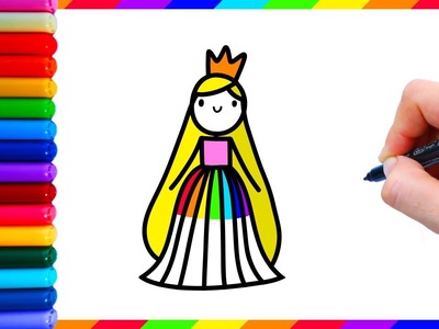 How to draw princess girl step by step | Draw draw kids