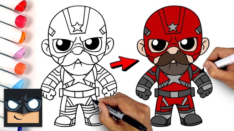 How To Draw Red Guardian | Draw and Color Tutorial