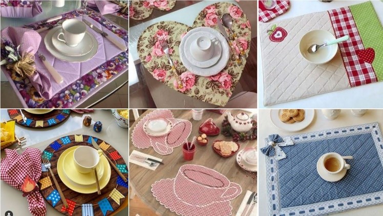 ????Lovely quilted patchwork table placemats design by pop up fashion ????
