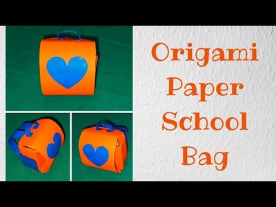 Origami Paper School Bag | Cute School Bag | Paper Bag | Easy Paper Craft | #Shorts