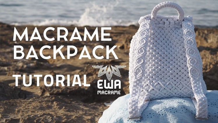 ORNAMENTAL BACKPACK | MACRAME TUTORIAL | How to make macrame backpack | T-SHIRT YARN DIY BAG