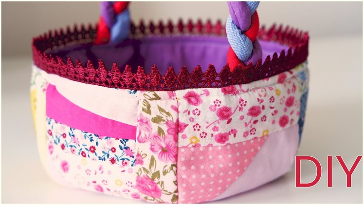 Sewing Projects For Scrap Fabric [Part 21] | DIY Patchwork Fabric Basket | Thuy Craft