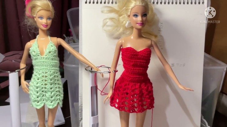 Barbies Crochet mini dress .