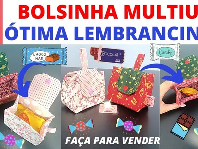 BOLSINHA MULTIUSO - ⭐️ LEMBRANCINHA DE NATAL ???? - DICA DE COSTURA
