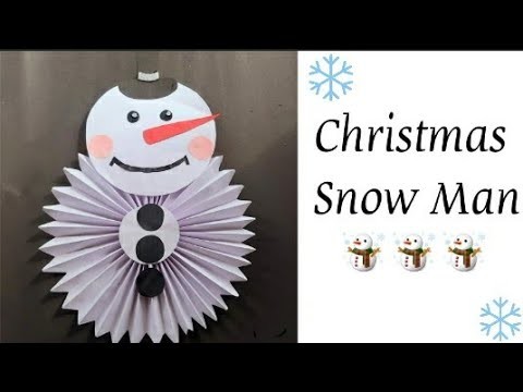 Christmas Day Craft Idea |Paper Snow Man Craft| @Fowmi's Crafts and Diy| #shorts#ytcrafts#christmas