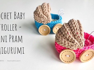 Crochet Baby Stroller | Cute Baby Carriage | Mini Pram Amigurumi