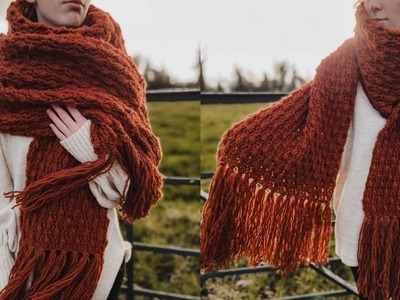 Crochet Oversized Scarf Tutorial