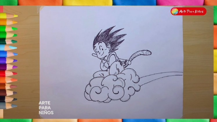 Dibuja & Colorea A Goku De Dragon Ball. Draw And Paint ☁️????❤️