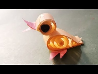 Diy cute mini paper bird|how to make bird with paper|paper origami|paper quilling|easy DIY tutorial