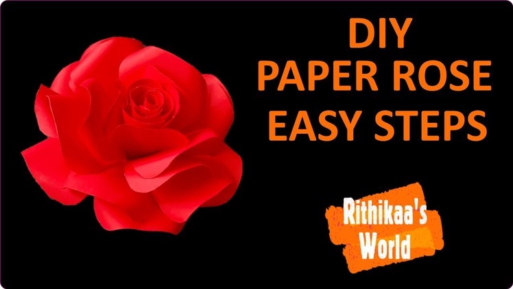 DIY | Paper Rose Making | Realistic look Paper Rose | How to Make Paper Roses | 3D Rose