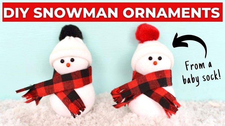 DIY Snowman Ornaments | EASY to Make in Just 5 Minutes!