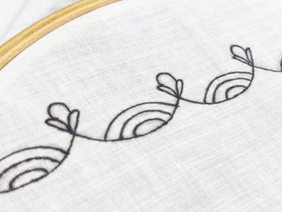 Hand Embroidery Border Design using Various Embroidery Stitches