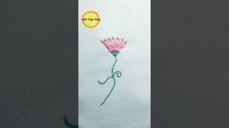Hand Embroidery: Flower .Amazing Embroidery Stitches For Beginners.Guide to Sewing. #shorts