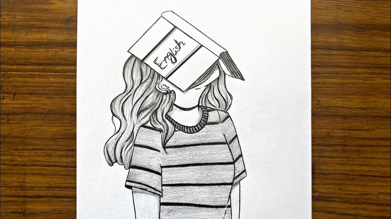 How to draw a Girl reading a book || Easy drawing for beginners || Easy