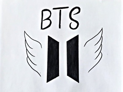 How to draw the bts logo step by step. Pencil drawing easy bts logo . Pencil art for beginners