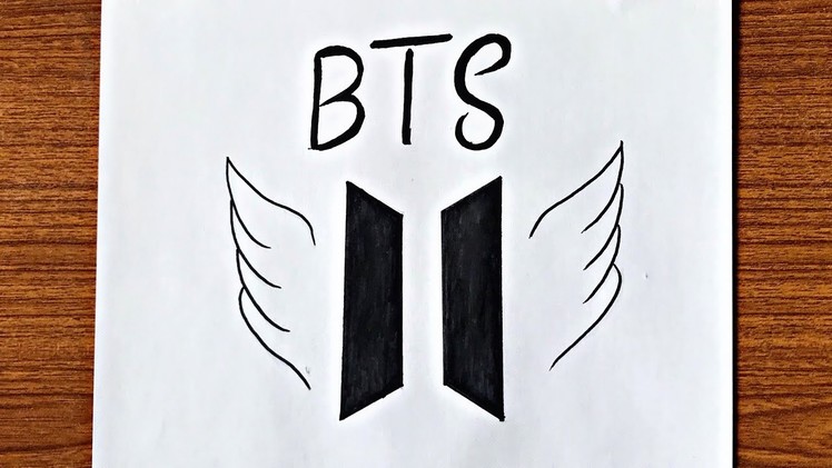 How to draw the bts logo step by step. Pencil drawing easy bts logo . Pencil art for beginners
