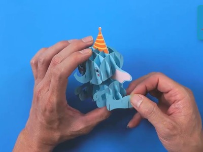 How to make 3d cute elephant pop up cards | Pop up card for kids