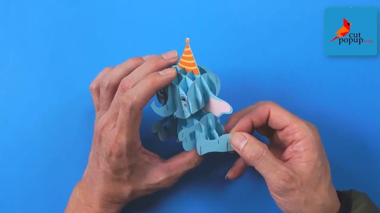 How to make 3d cute elephant pop up cards | Pop up card for kids