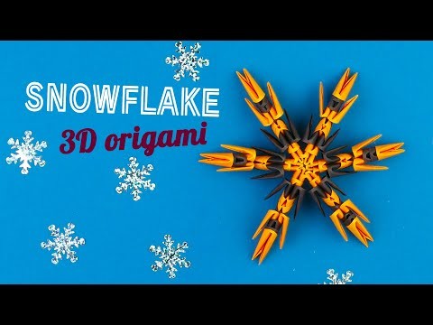 How to make a tiger’s paper snowflake for Christmas [3D origami]