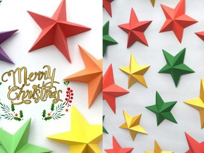 How to make Christmas Stars | Christmas Craft | Christmas paper stars| Christmas decoration at home